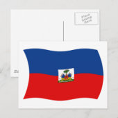 Carte postale du drapeau d'Haïti (Devant / Derrière)