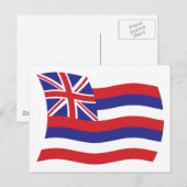 Carte postale du drapeau d'Hawaii (Devant / Derrière)