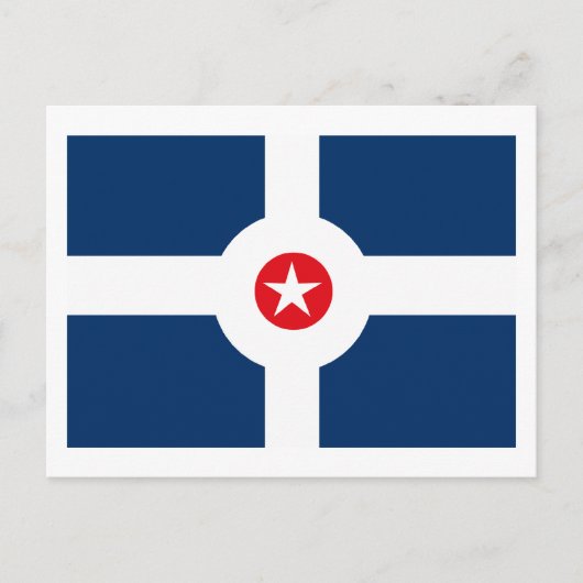 Carte postale du drapeau d'Indianapolis (Devant)