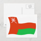 Carte postale du drapeau d'Oman (Devant / Derrière)