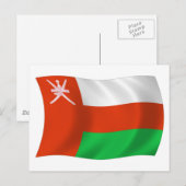Carte postale du drapeau d'Oman (Devant / Derrière)