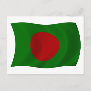 Carte postale du drapeau du Bangladesh