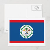 Carte postale du drapeau du Belize (Devant / Derrière)
