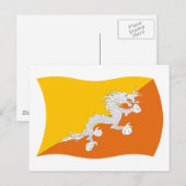 Carte postale du drapeau du Bhoutan (Devant / Derrière)
