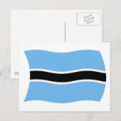 Carte postale du drapeau du Botswana (Devant / Derrière)