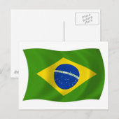 Carte postale du drapeau du Brésil (Devant / Derrière)