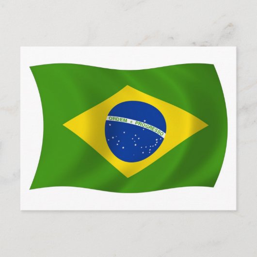 Carte postale du drapeau du Brésil (Devant)