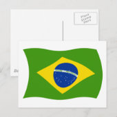 Carte postale du drapeau du Brésil (Devant / Derrière)
