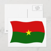 Carte postale du drapeau du Burkina Faso (Devant / Derrière)