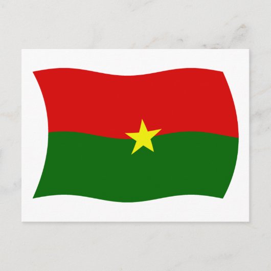 Carte postale du drapeau du Burkina Faso (Devant)