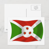 Carte postale du drapeau du Burundi (Devant / Derrière)
