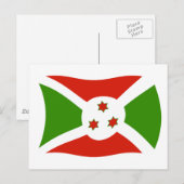 Carte postale du drapeau du Burundi (Devant / Derrière)