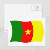 Carte postale du drapeau du Cameroun (Devant / Derrière)