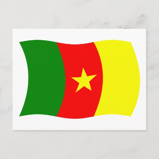 Carte postale du drapeau du Cameroun (Devant)