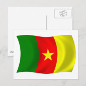 Carte postale du drapeau du Cameroun (Devant / Derrière)