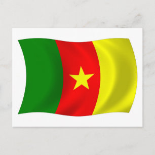Carte postale du drapeau du Cameroun