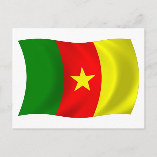 Carte postale du drapeau du Cameroun (Devant)