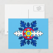 Carte postale du drapeau du Colorado (Devant / Derrière)