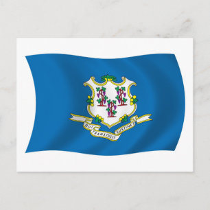 Carte postale du drapeau du Connecticut