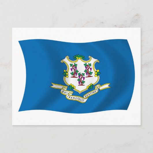 Carte postale du drapeau du Connecticut (Devant)