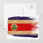 Carte postale du drapeau du Costa Rica (Devant / Derrière)