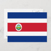 Carte postale du drapeau du Costa Rica (Devant / Derrière)