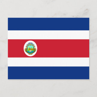 Carte postale du drapeau du Costa Rica