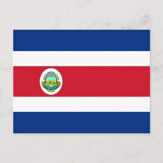 Carte postale du drapeau du Costa Rica (Devant)