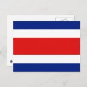 Carte postale du drapeau du Costa Rica (Devant / Derrière)