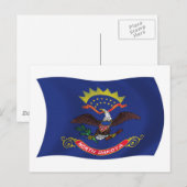 Carte postale du drapeau du Dakota du Nord (Devant / Derrière)