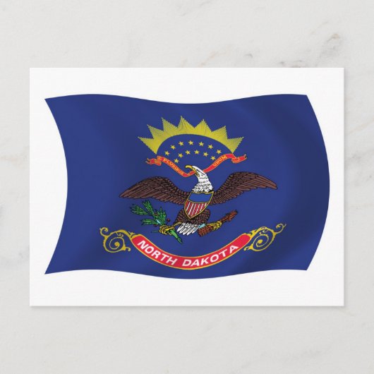 Carte postale du drapeau du Dakota du Nord (Devant)