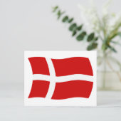 Carte postale du drapeau du Danemark (Debout devant)
