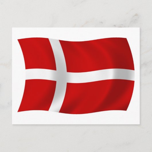 Carte postale du drapeau du Danemark (Devant)