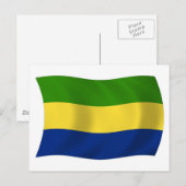 Carte postale du drapeau du Gabon (Devant / Derrière)