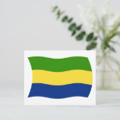 Carte postale du drapeau du Gabon (Debout devant)