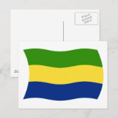 Carte postale du drapeau du Gabon (Devant / Derrière)