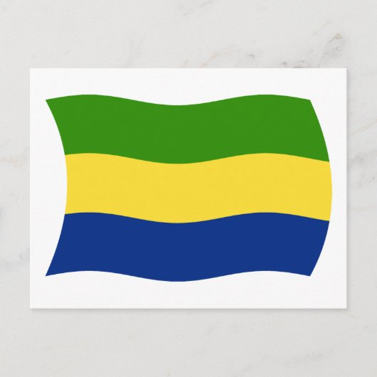 Carte postale du drapeau du Gabon (Devant)