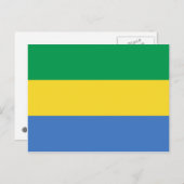 Carte postale du drapeau du Gabon (Devant / Derrière)