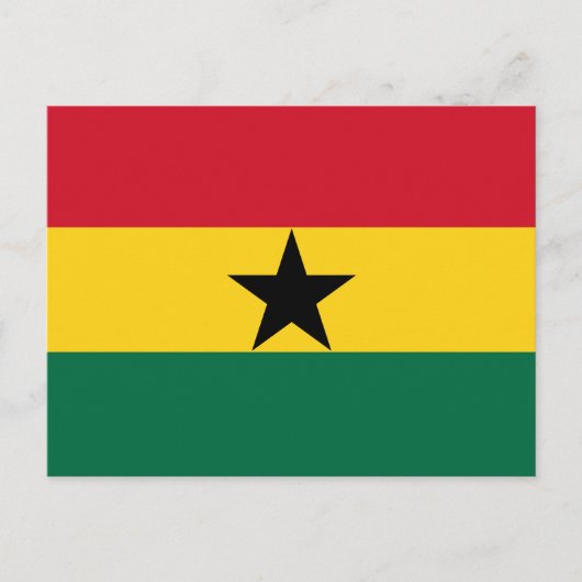 Carte postale du drapeau du Ghana (Devant)