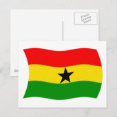 Carte postale du drapeau du Ghana (Devant / Derrière)