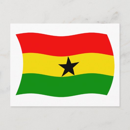 Carte postale du drapeau du Ghana (Devant)