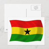 Carte postale du drapeau du Ghana (Devant / Derrière)