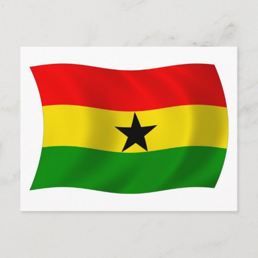Carte postale du drapeau du Ghana (Devant)