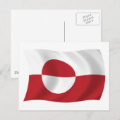 Carte postale du drapeau du Groenland (Devant / Derrière)