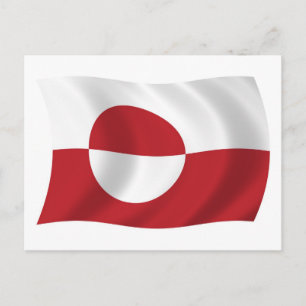 Carte postale du drapeau du Groenland