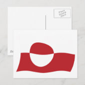 Carte postale du drapeau du Groenland (Devant / Derrière)