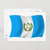 Carte postale du drapeau du Guatemala (Devant / Derrière)