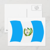 Carte postale du drapeau du Guatemala (Devant / Derrière)
