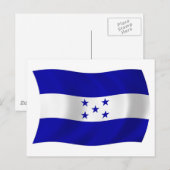 Carte postale du drapeau du Honduras (Devant / Derrière)