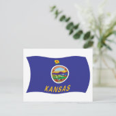Carte postale du drapeau du Kansas (Debout devant)